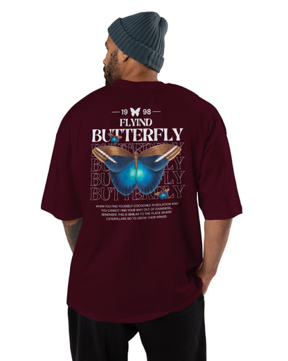 men's cotton oversize tshirt with back front print design.