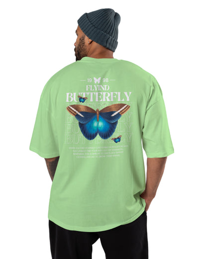 men's cotton oversize tshirt with back front print design.