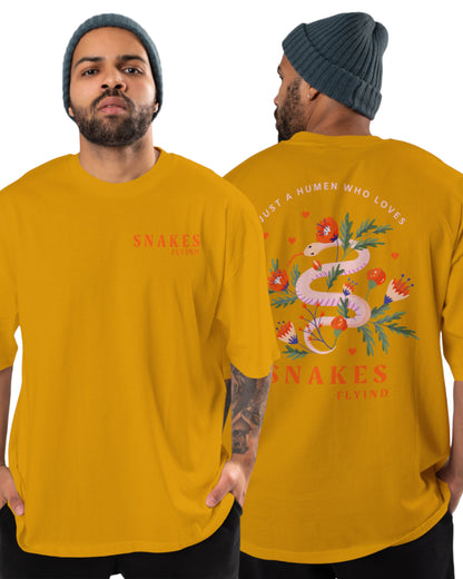 men's cotton oversize tshirt with back front print design.