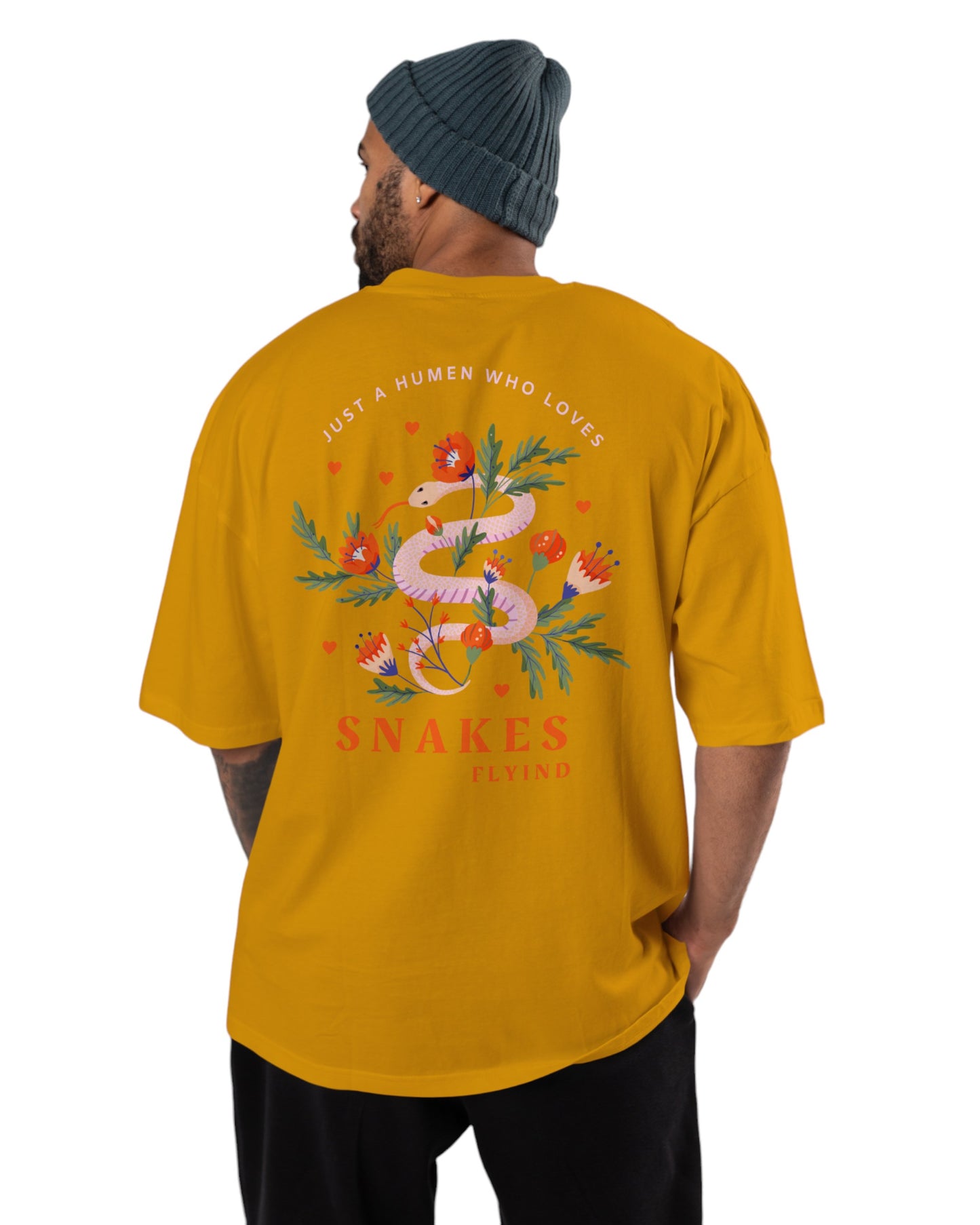 men's cotton oversize tshirt with back front print design.