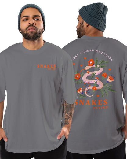 men's cotton oversize tshirt with back front print design.