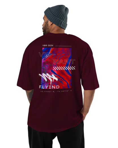 men's cotton oversize tshirt with back front print design.