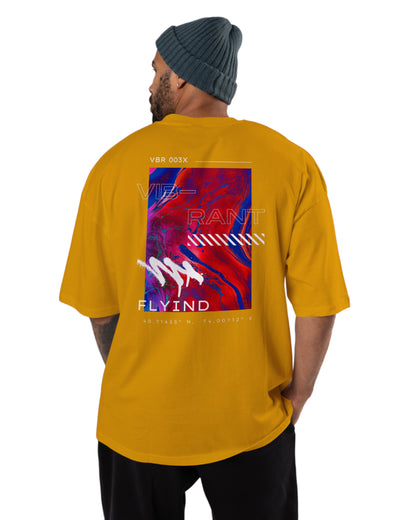 men's cotton oversize tshirt with back front print design.