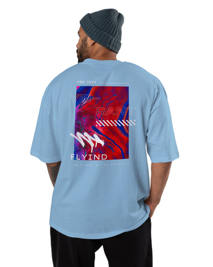 men's cotton oversize tshirt with back front print design.