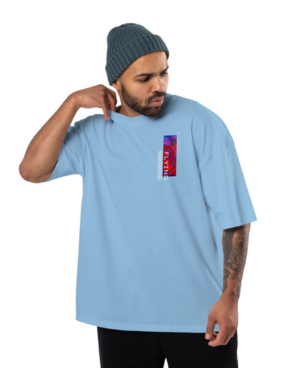 men's cotton oversize tshirt with back front print design.