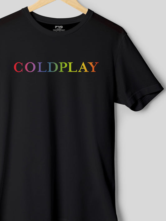 COLDPLAY Printed half sleeve round neck cotton t-shirt