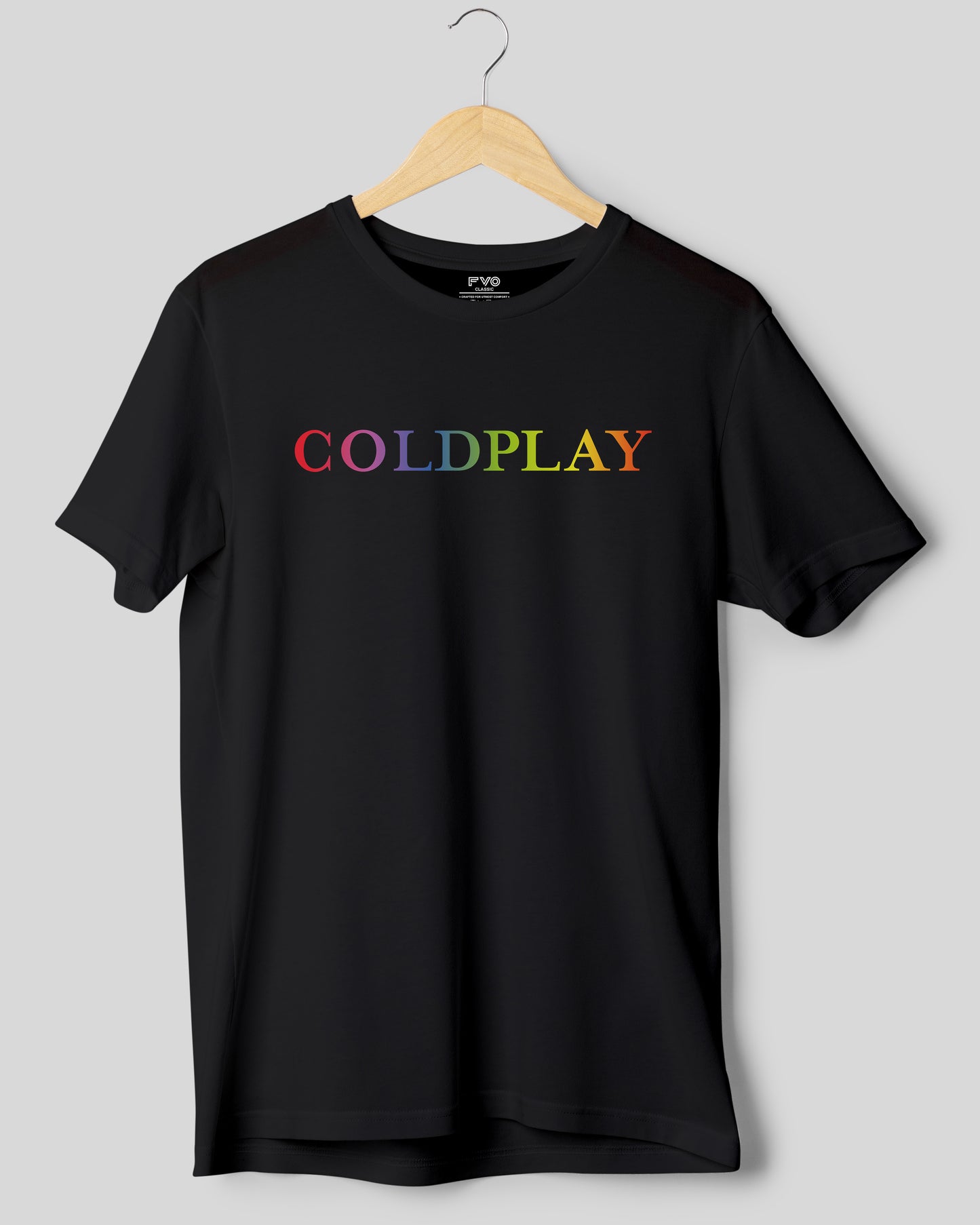 COLDPLAY Printed half sleeve round neck cotton t-shirt