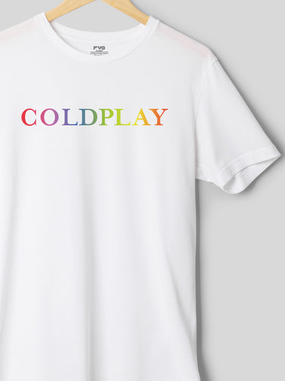 COLDPLAY Printed half sleeve round neck cotton t-shirt