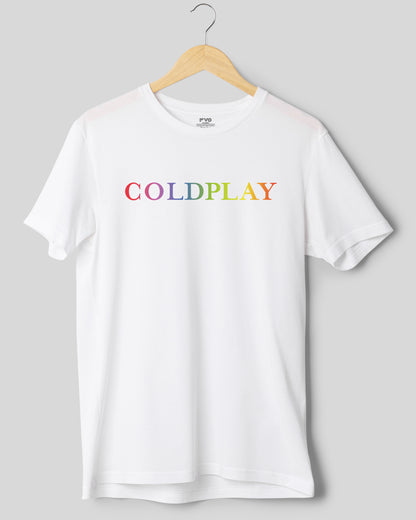 COLDPLAY Printed half sleeve round neck cotton t-shirt