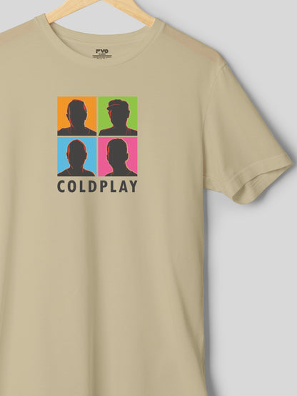 COLDPLAY Printed half sleeve round neck cotton t-shirt