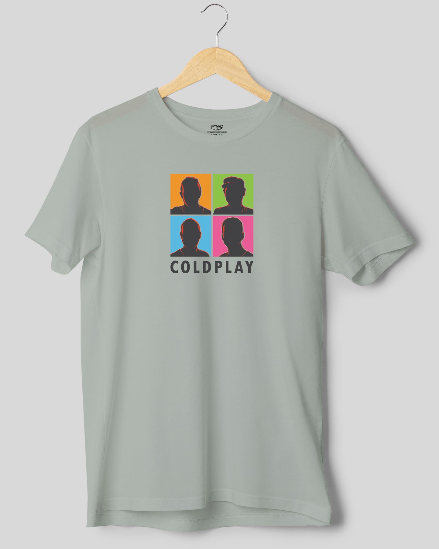 COLDPLAY Printed half sleeve round neck cotton t-shirt