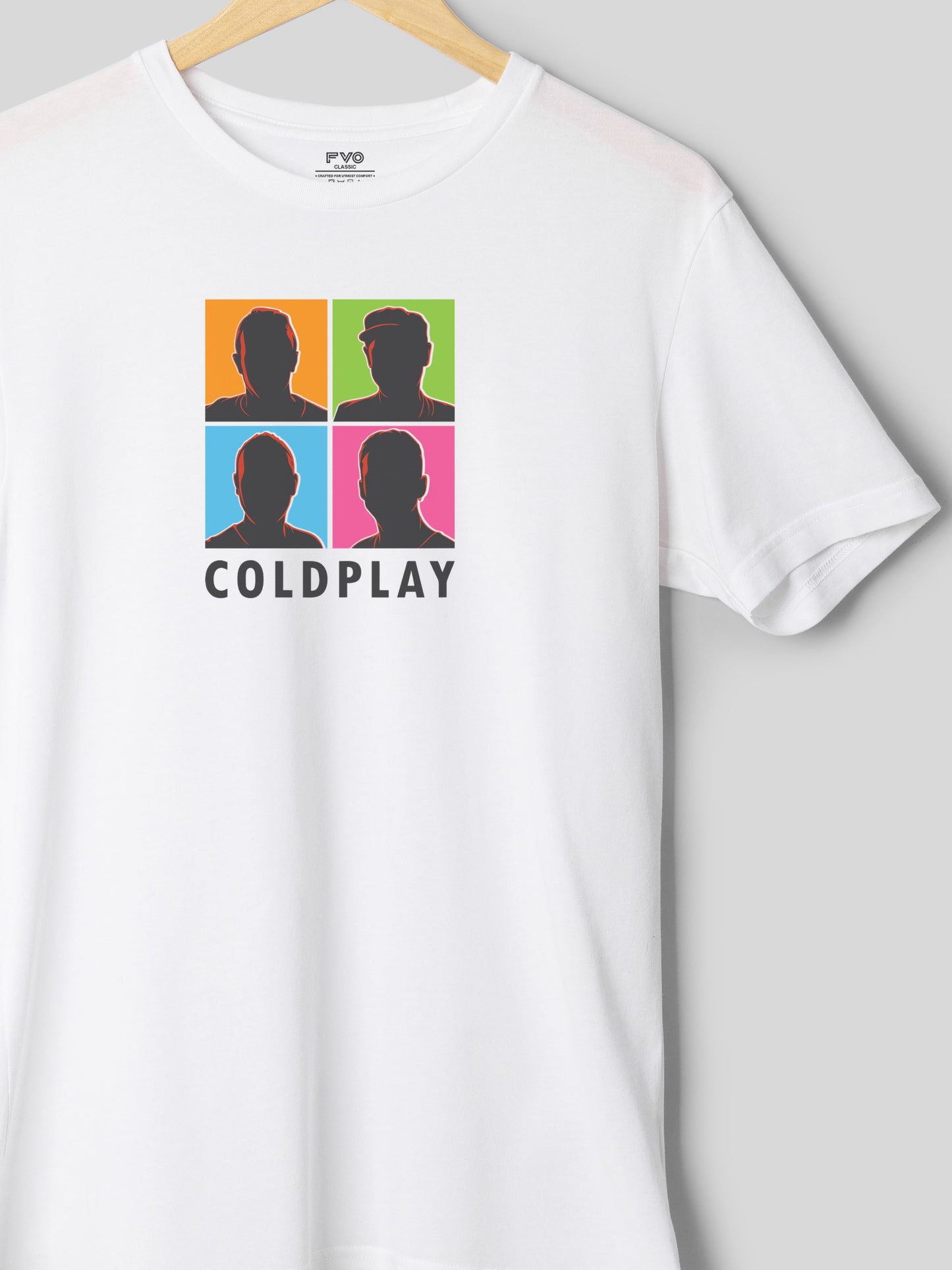 COLDPLAY Printed half sleeve round neck cotton t-shirt