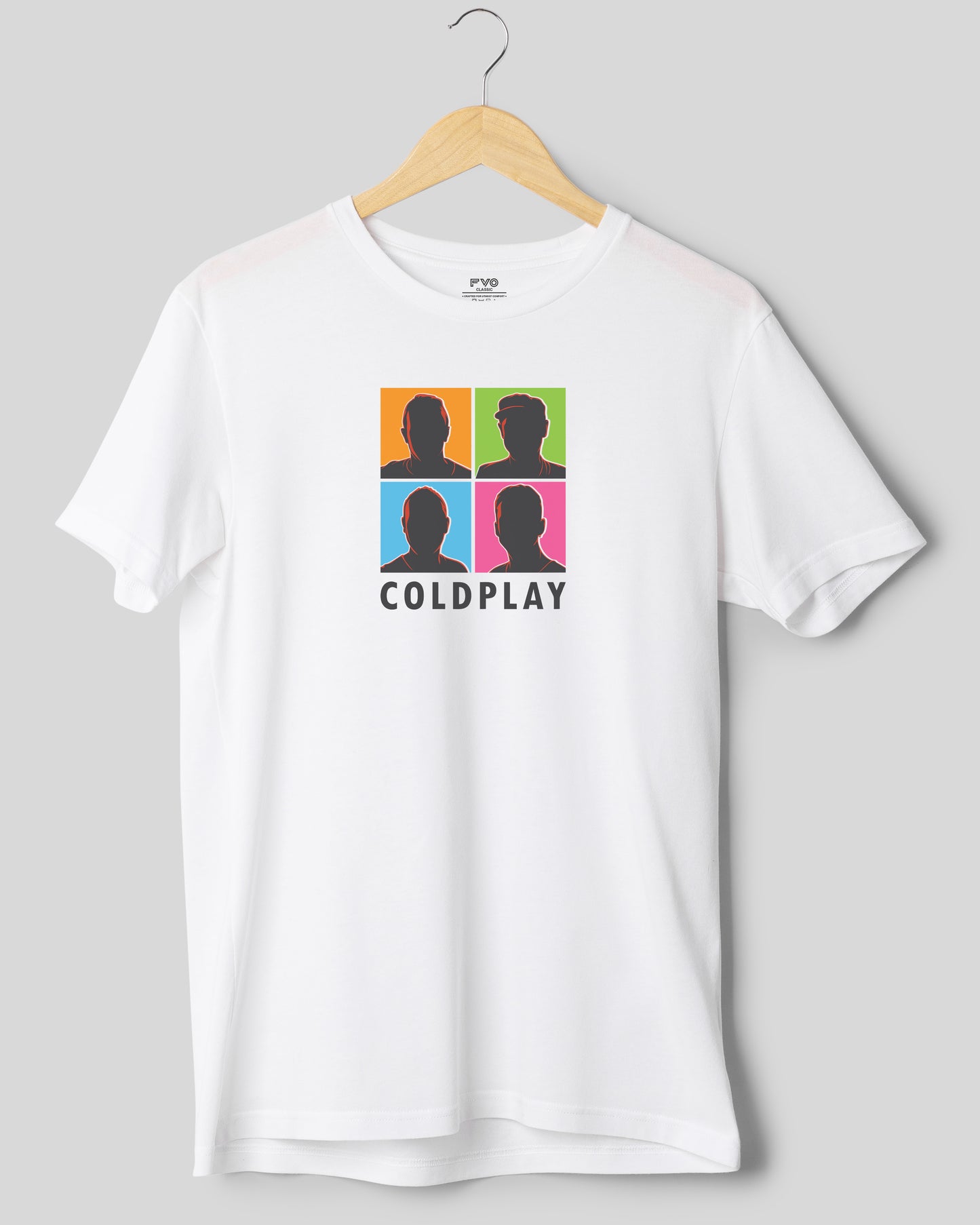 COLDPLAY Printed half sleeve round neck cotton t-shirt