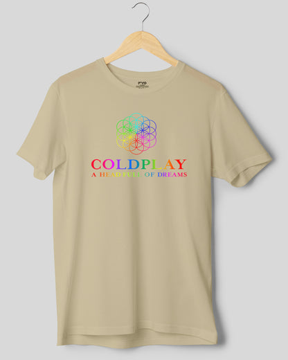 COLDPLAY Printed half sleeve round neck cotton t-shirt