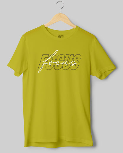 FVO Printed half sleeve round neck cotton Focus Lemon t-shirt